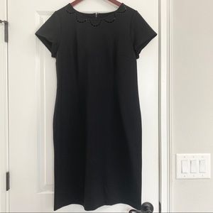Talbots Black Short Sleeve Sheath Dress